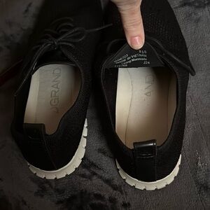 Cole Haan Zerogrand Stitchlite Knit Fabric  Oxford Black Sneakers